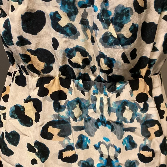 BROCHU WALKER Extra Small Dallan Silk Leopard Animal Print Sheath Work Dress - Picture 9 of 12